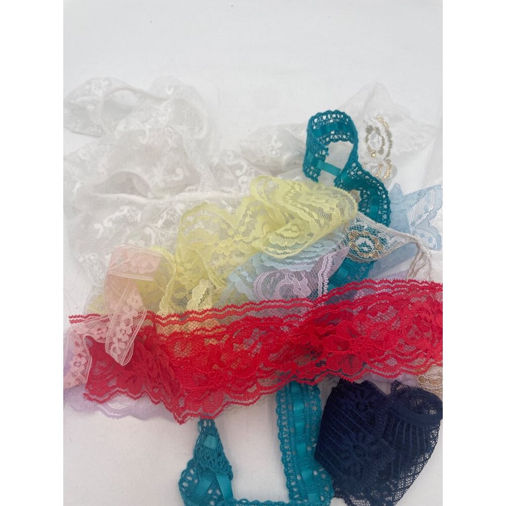 Assorted Colorful Lace Trim Bundle For Crafting & Sewing Projects